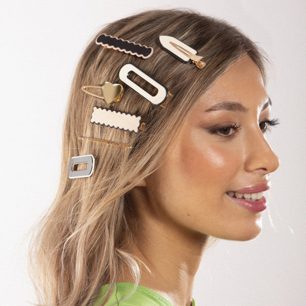 Oh My Hair Clip Corazón Dorado