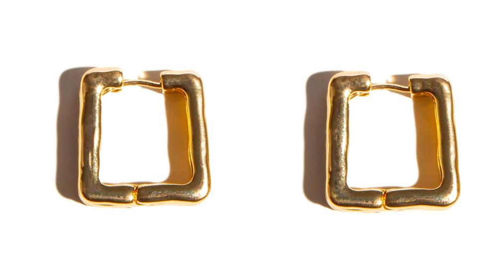 Pendientes Cuadrados Oro