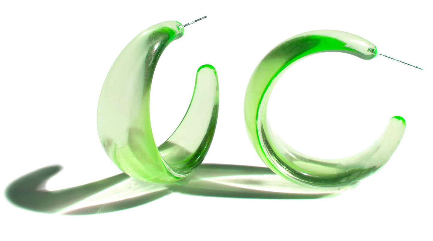 Pendientes Transparentes Verdes