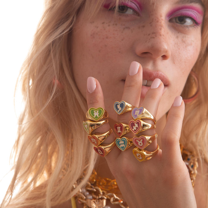 Sello Corazón Acuario