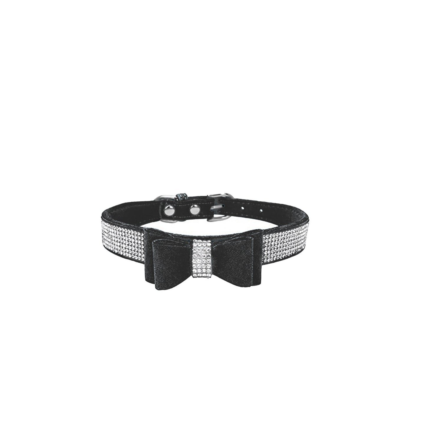 Collar Strass Lazo Negro