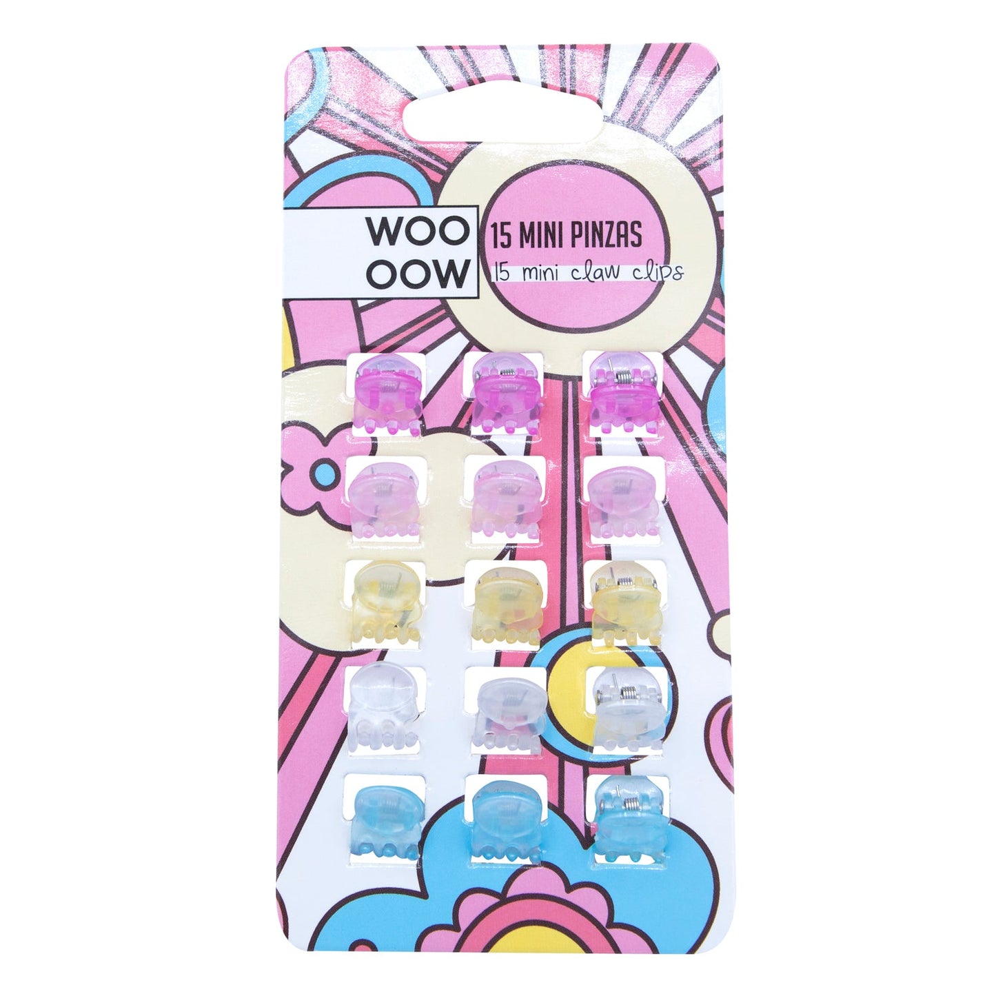 WOO OOW Set Mini Pinzas Multicolor