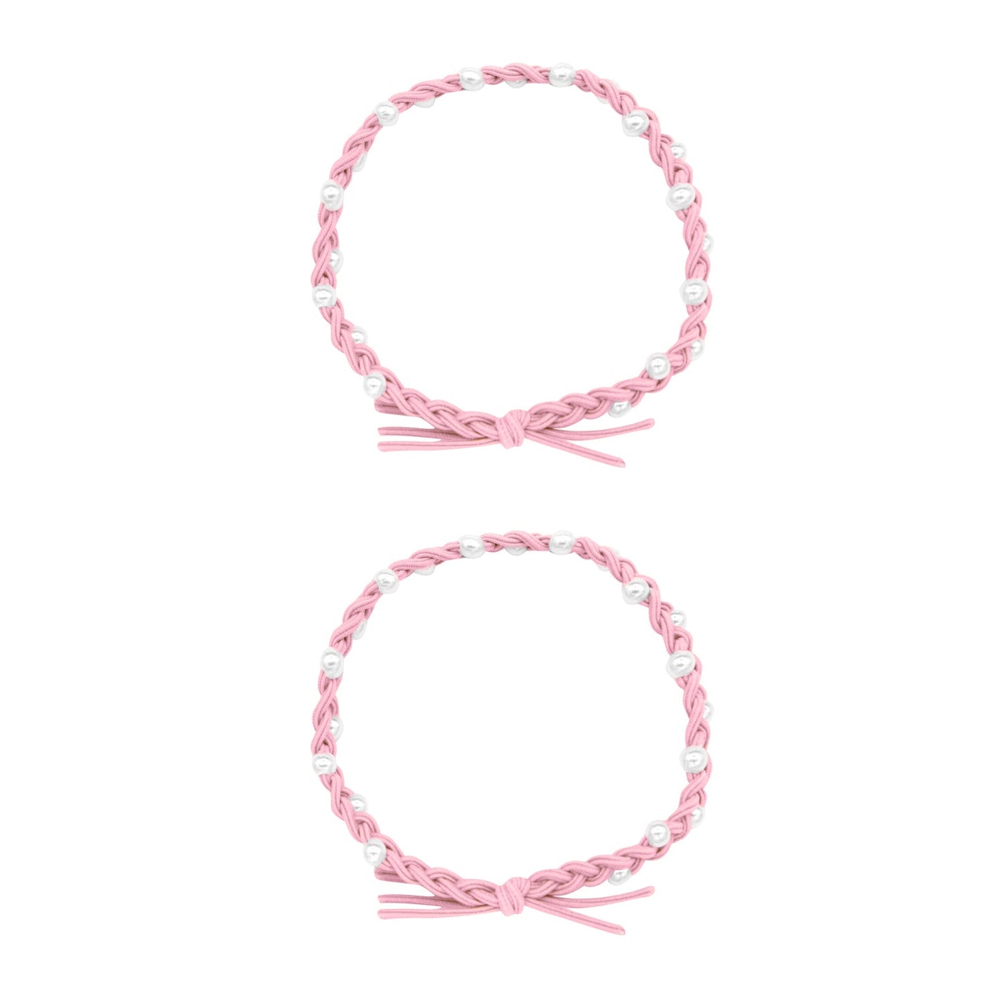 WOO OOW Set 2 Gomas Trenzadas Perlas