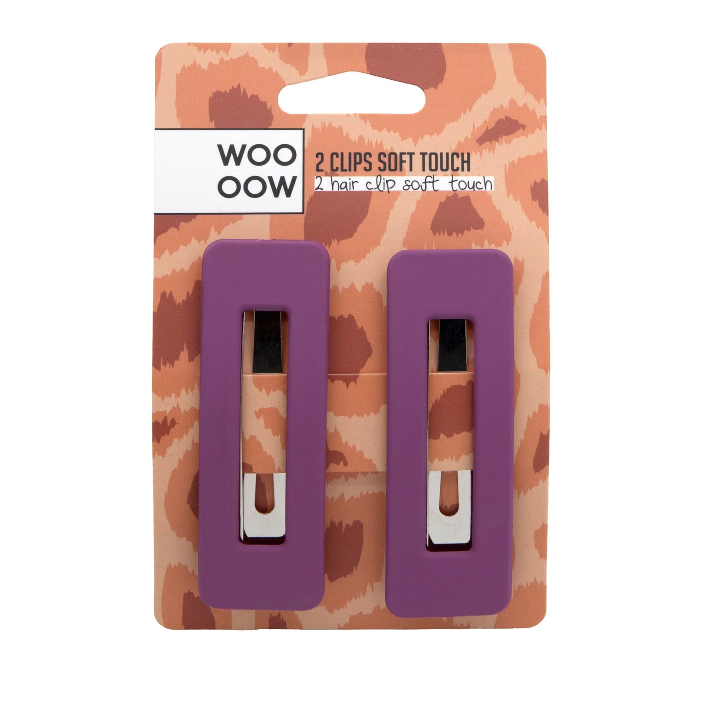 WOO OOW Set 2 Clips Soft Touch Berenjena