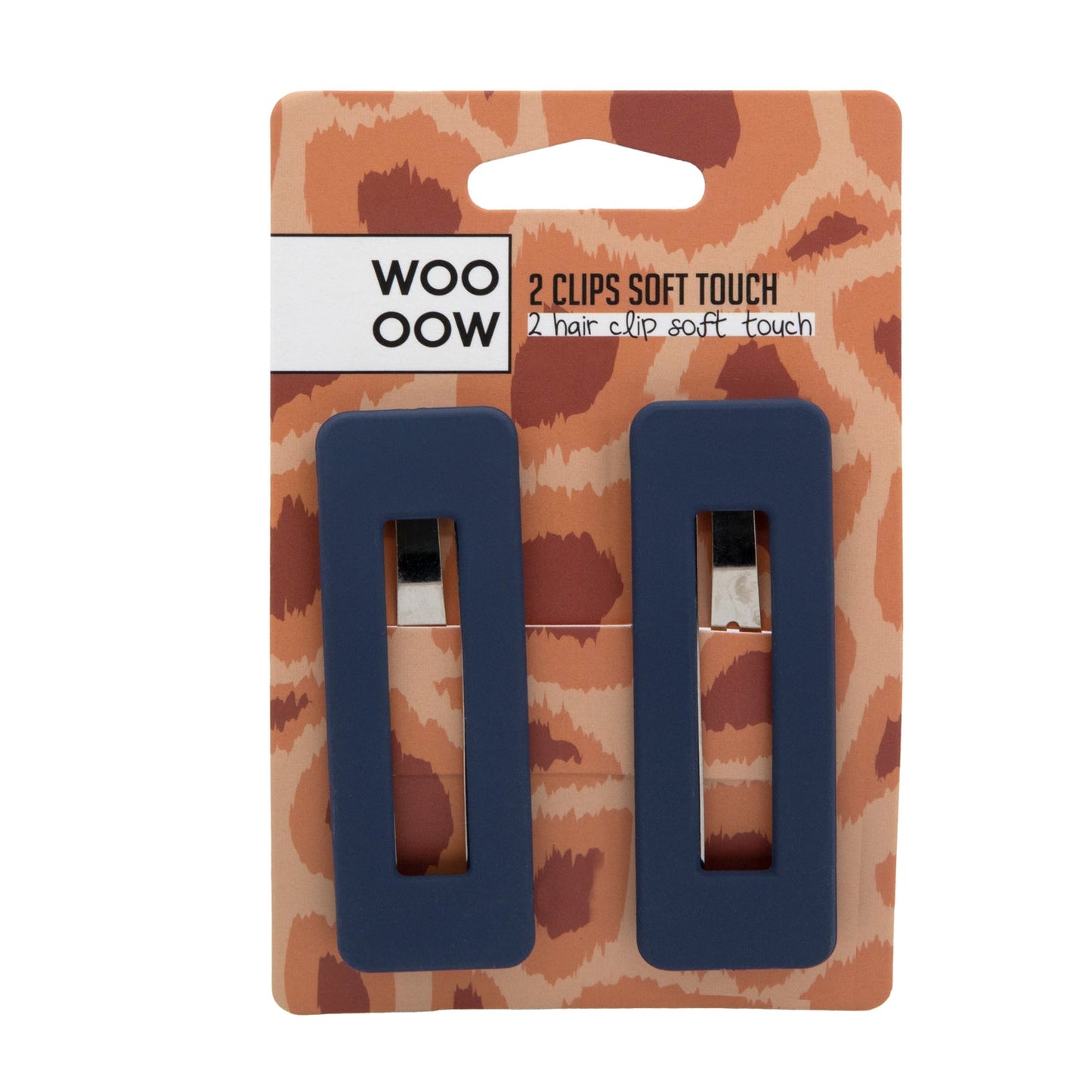 WOO OOW Set 2 Clips Soft Touch Azul Marino