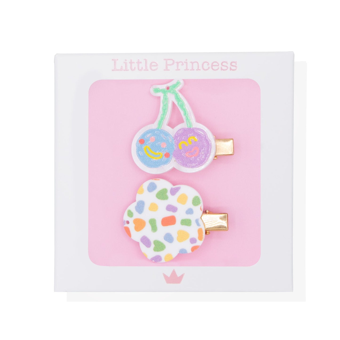Little Princess Set 2 Clips Cereza y Flor