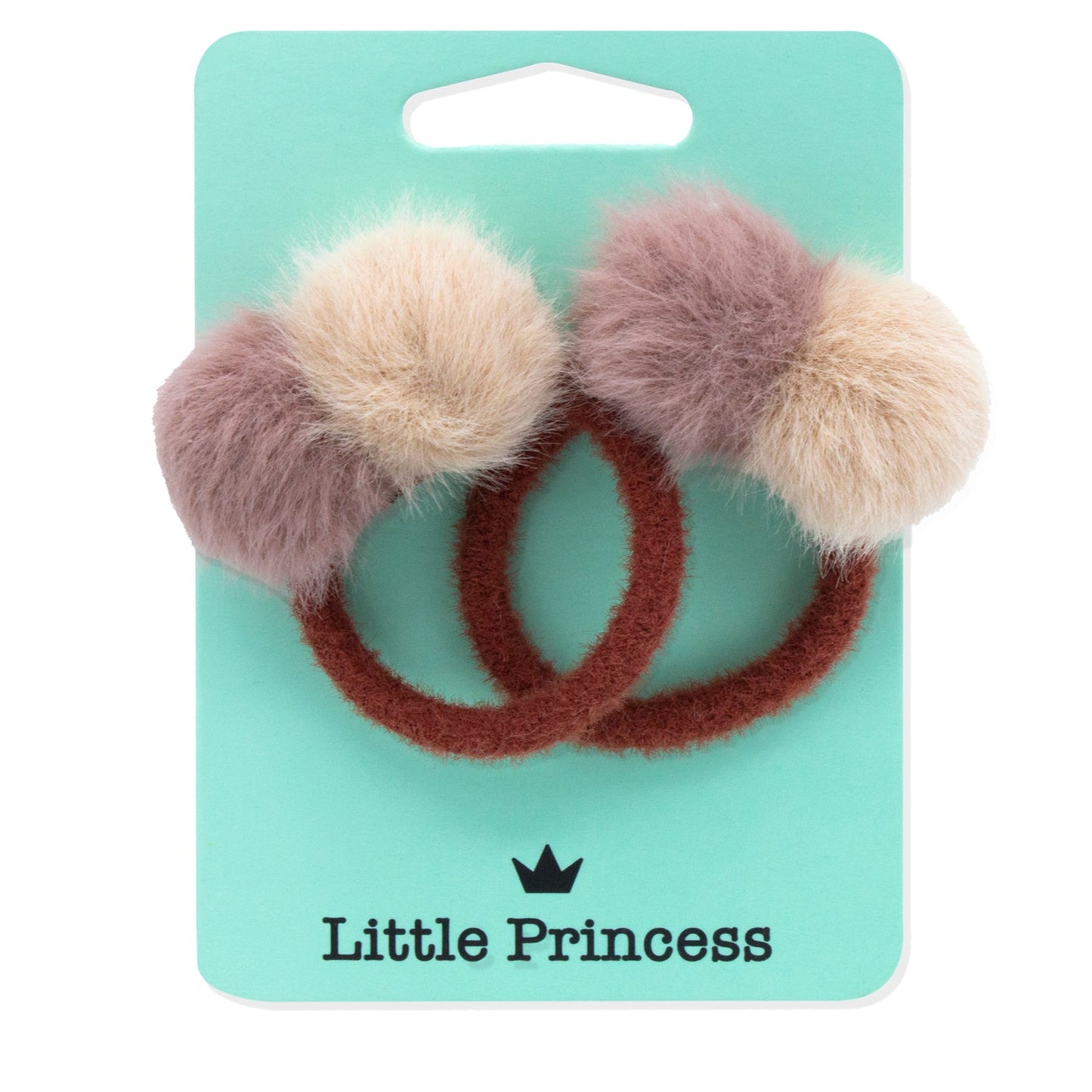 Little Princess Set 2 Gomas Pompones Marrones
