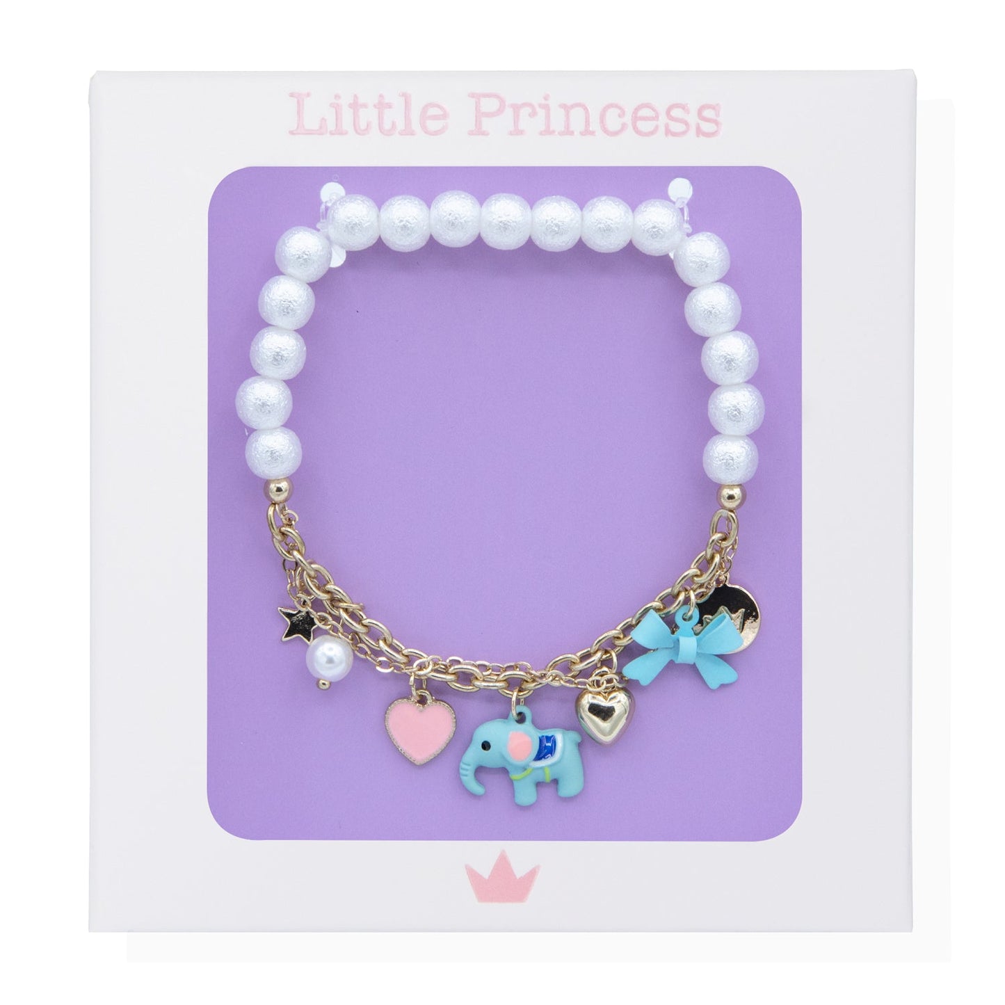 Little Princess Pulsera Mitad Perlas y Charms