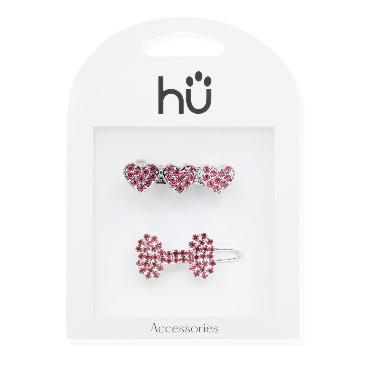 Set 2 Pinzas Para Mascotas Huesito y Corazón