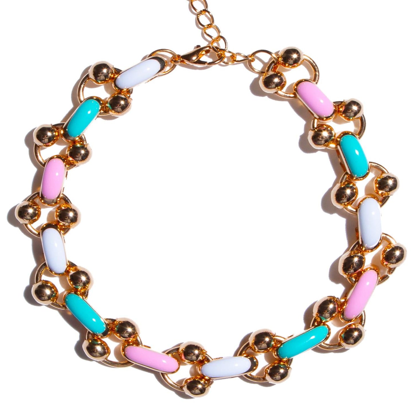 Choker Cuentas Doradas y Colores