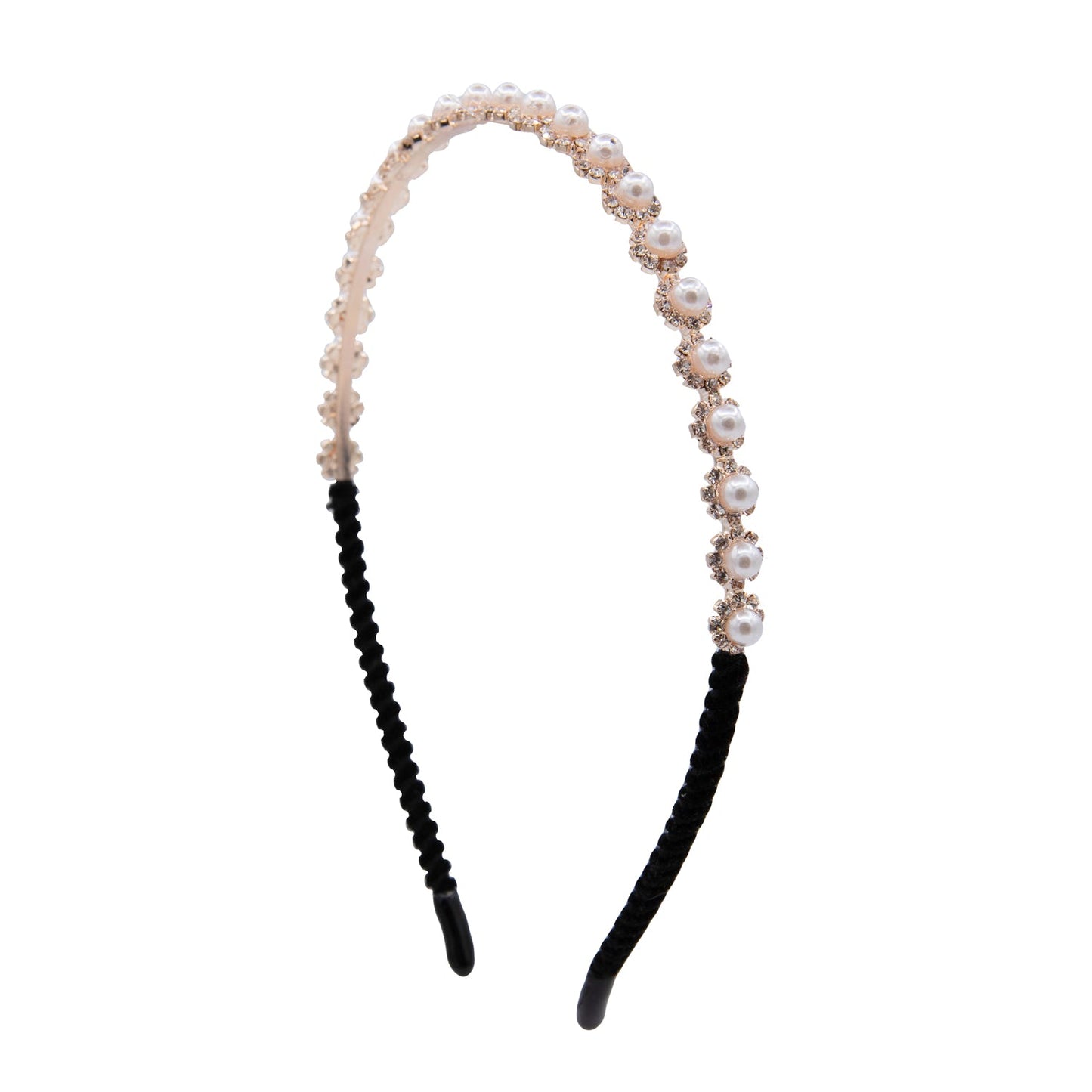 Oh My Hair Diadema Metal Flores Perlas y Strass