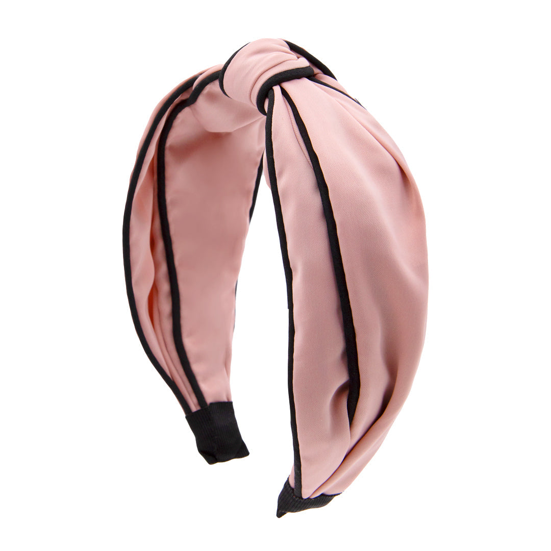 Oh My Hair Diadema Turbante Rosa Ribetes Negros