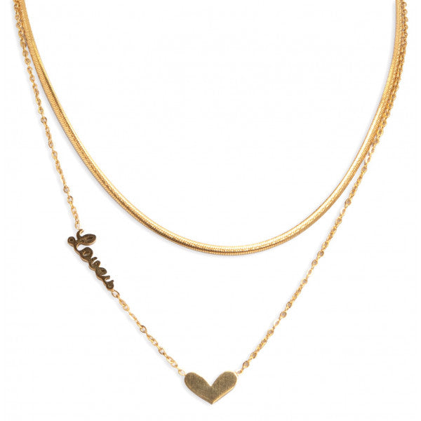 Cadena Doble Corazón