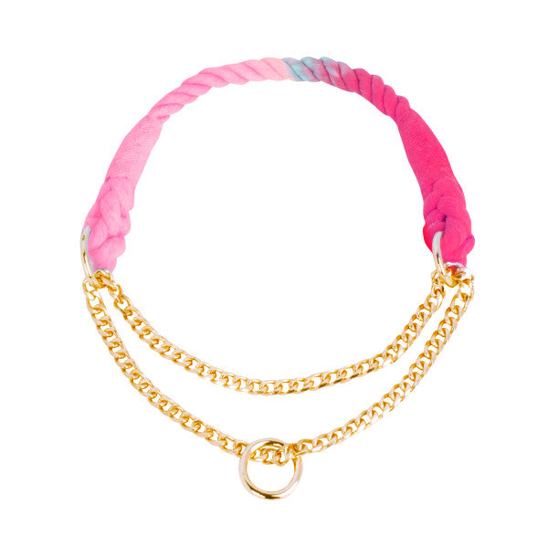 Collar Adiestramiento Pink con Cadena