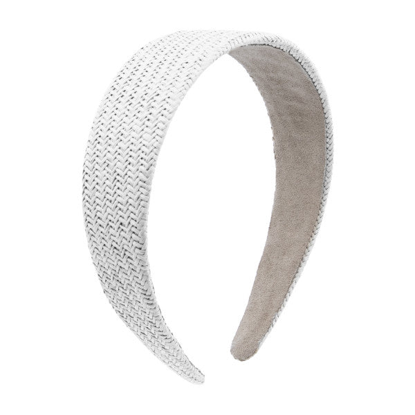Oh My Hair Diadema Ancha Raffia Blanco