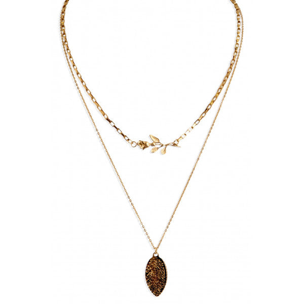 Doble Cadena Colgante Flor