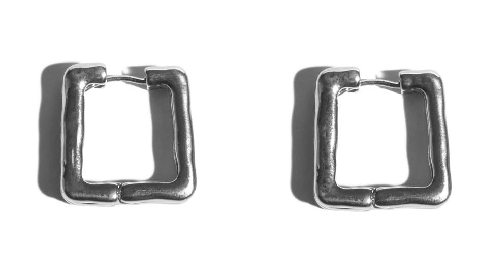 Pendientes Cuadrados Plata