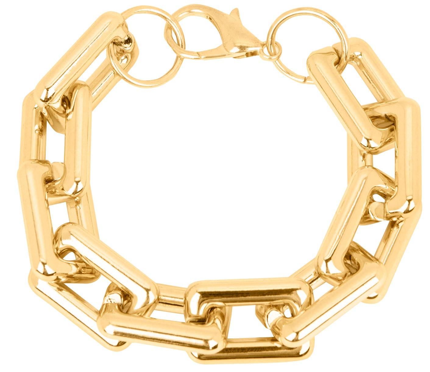 Pulsera Cadena Cuadrado Oro