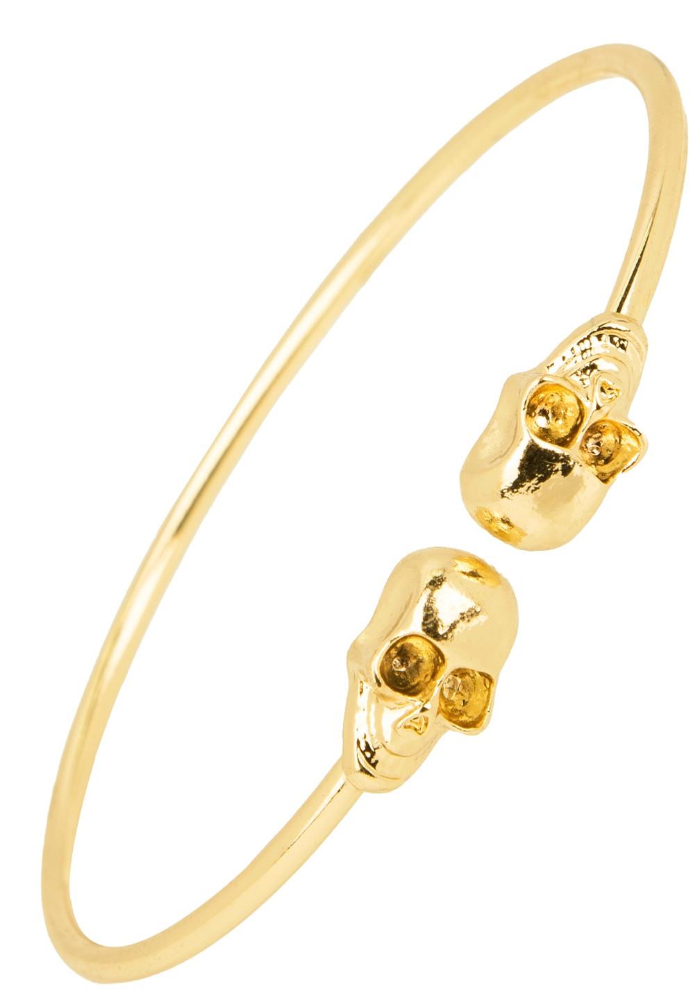 Brazalete Dorado con Calaveras