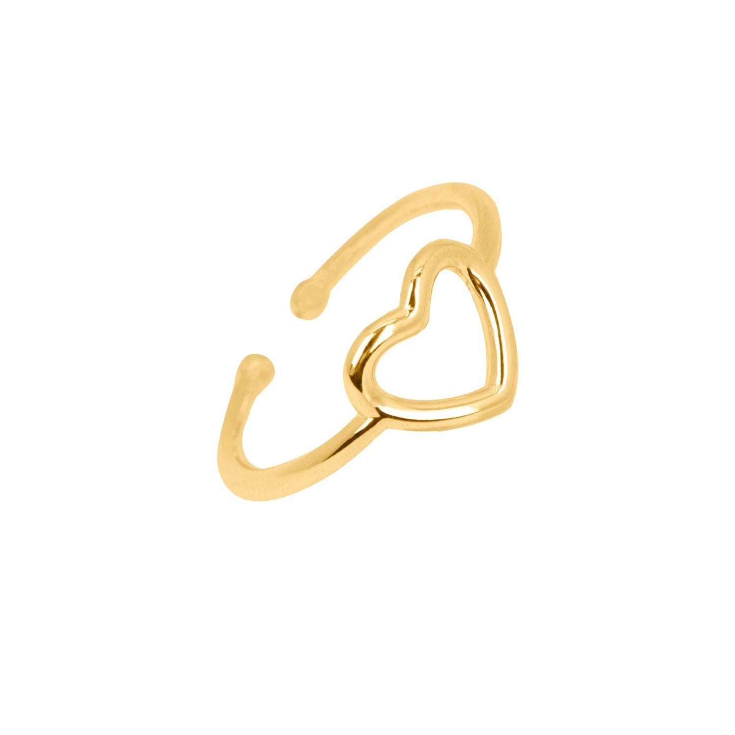 Anillo Dorado con Corazón Pequeño