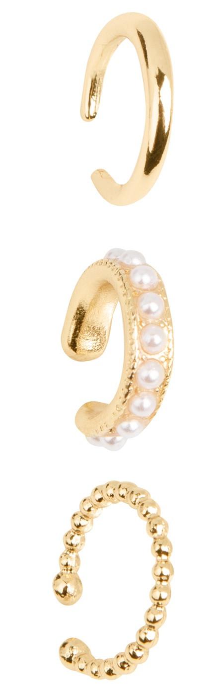 Set Pendientes Perlas Rugoso y Liso
