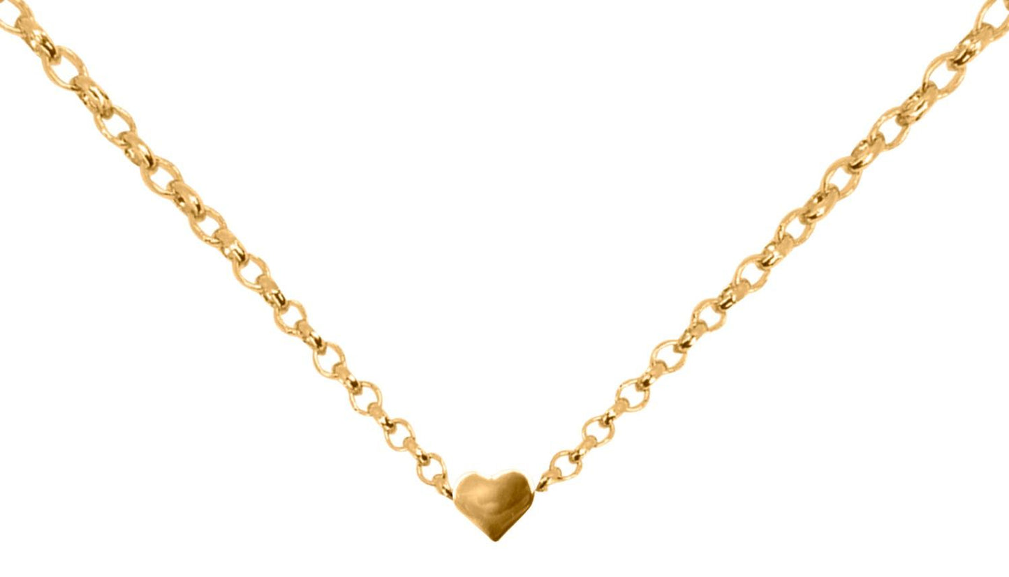 Collar Cadena con Corazón Oro
