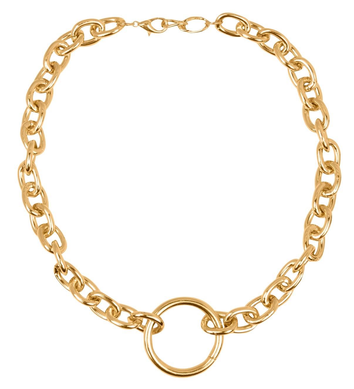 Collar Eslabones y Aro Dorado