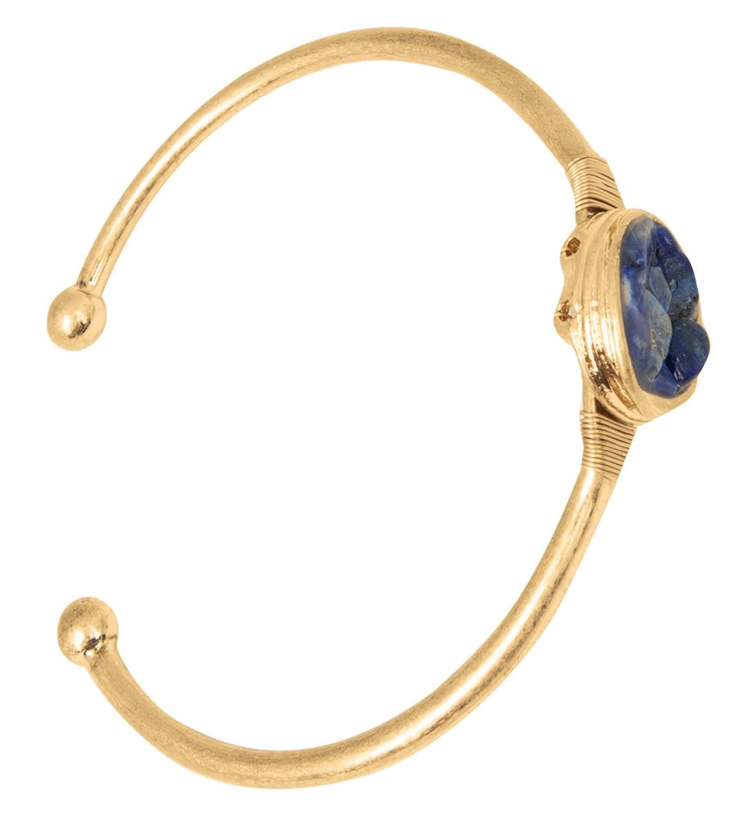 Pulsera Rígida con Piedra Azul