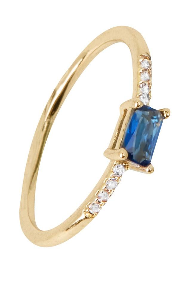 Anillo Piedras Azul Mar