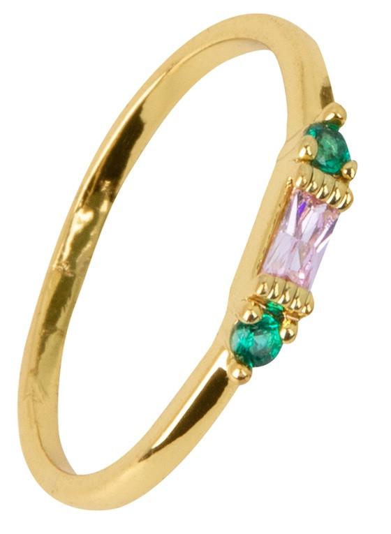 Anillo Piedra Lila Cuadrada