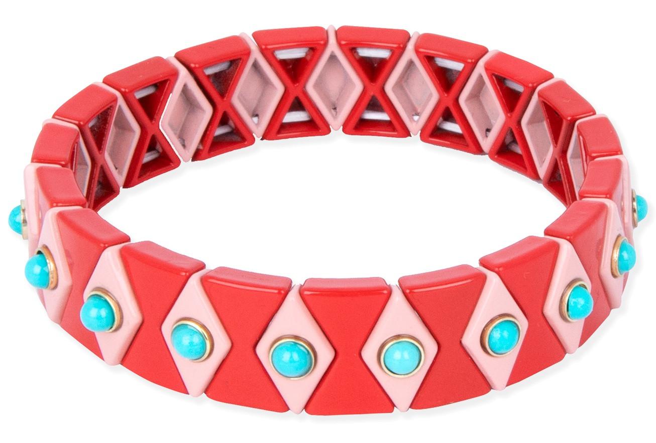 Pulsera Enamel Rombos