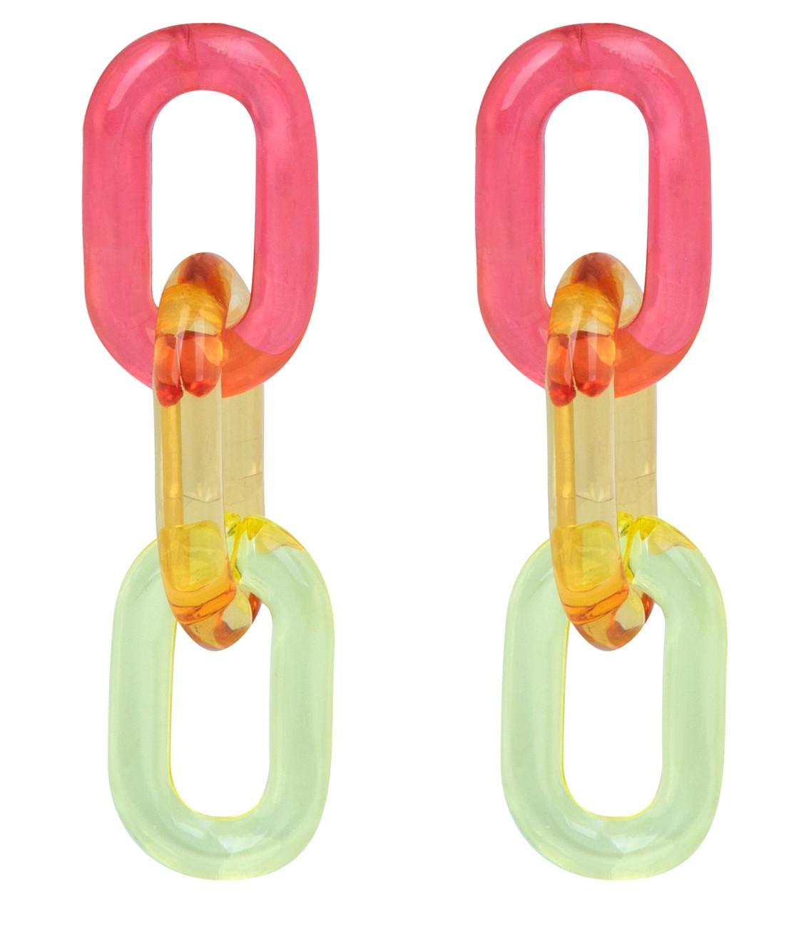 Pendientes Acrílico Fuego