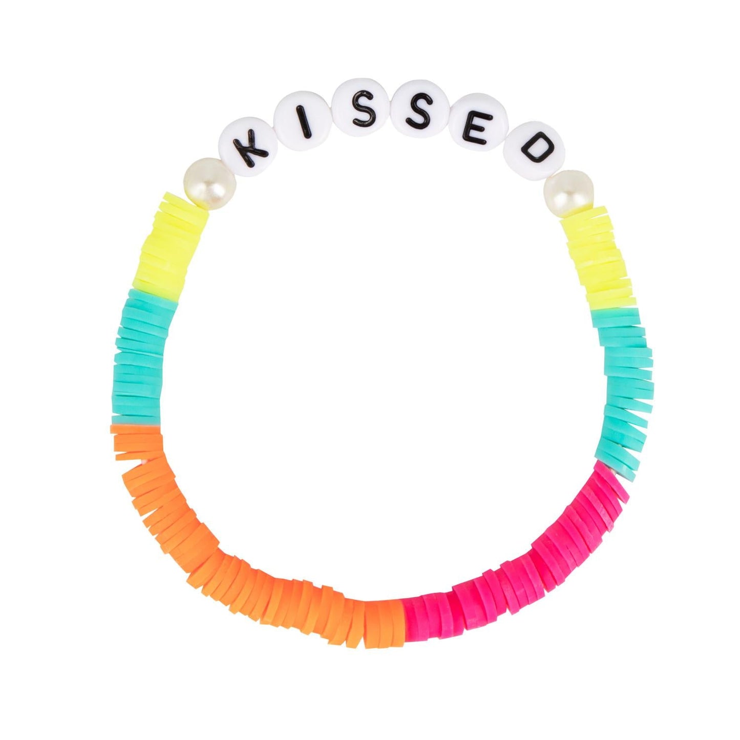 Pulsera Cuentas Flúo Kiss