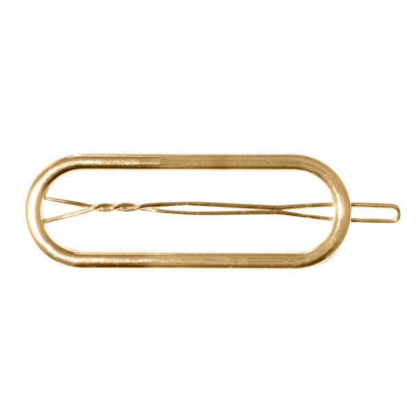 Oh My Hair Clip Metal Ovalada Oro