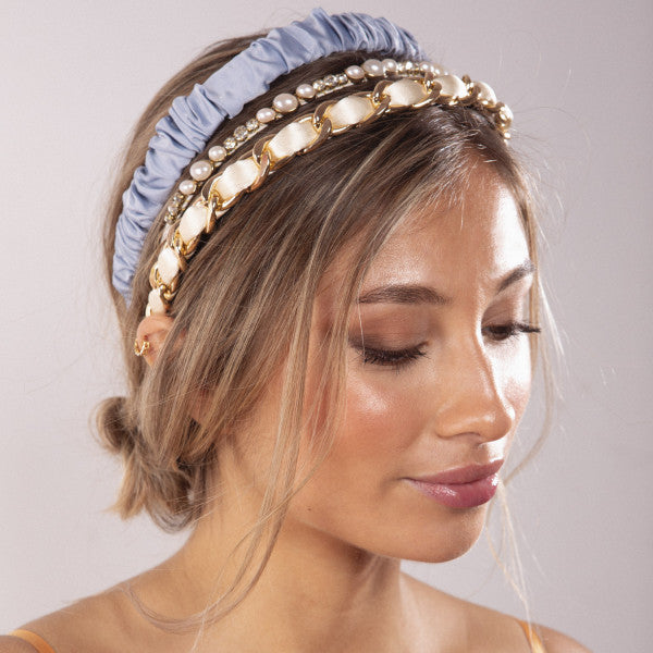 Oh My Hair Diadema Fruncida Azul