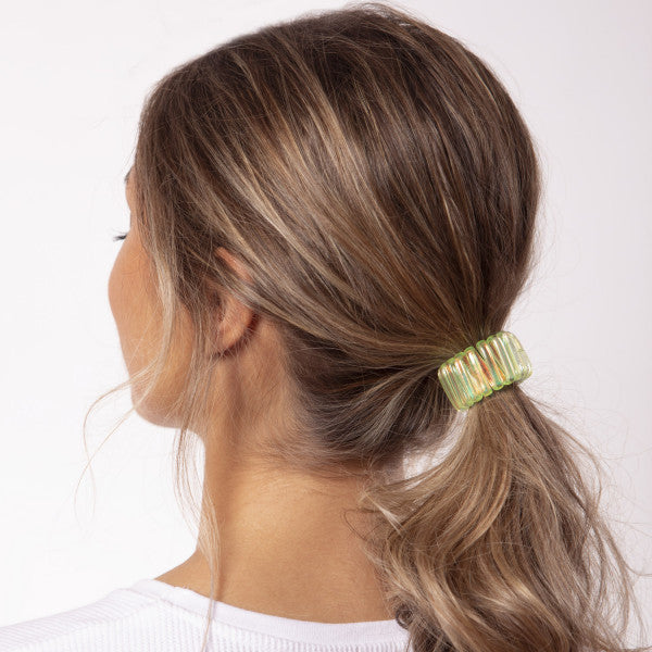Oh My Hair Set 2 Gomas Cable Ancha Amarillo y Verde