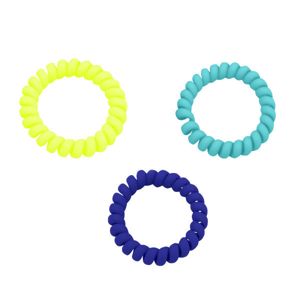 Oh My Hair Set 3 Gomas Cable Fluor Azul y Amarillo
