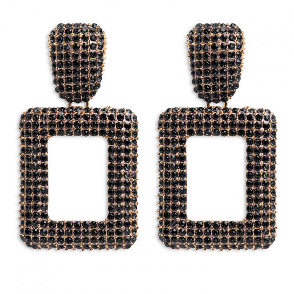 Pendientes Cuadrado Strass