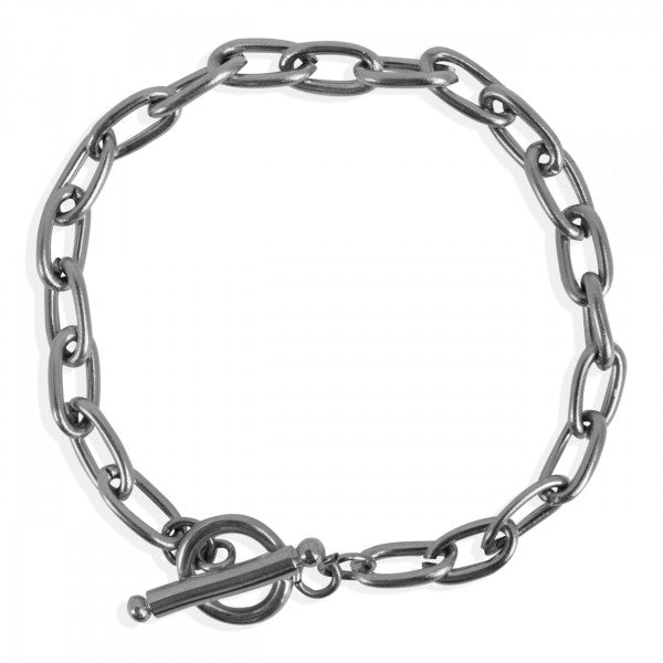 Pulsera Eslabones Redondos Rodio