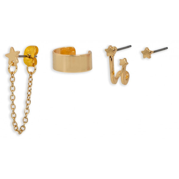 Set de 4 Pendientes y Earcuffs