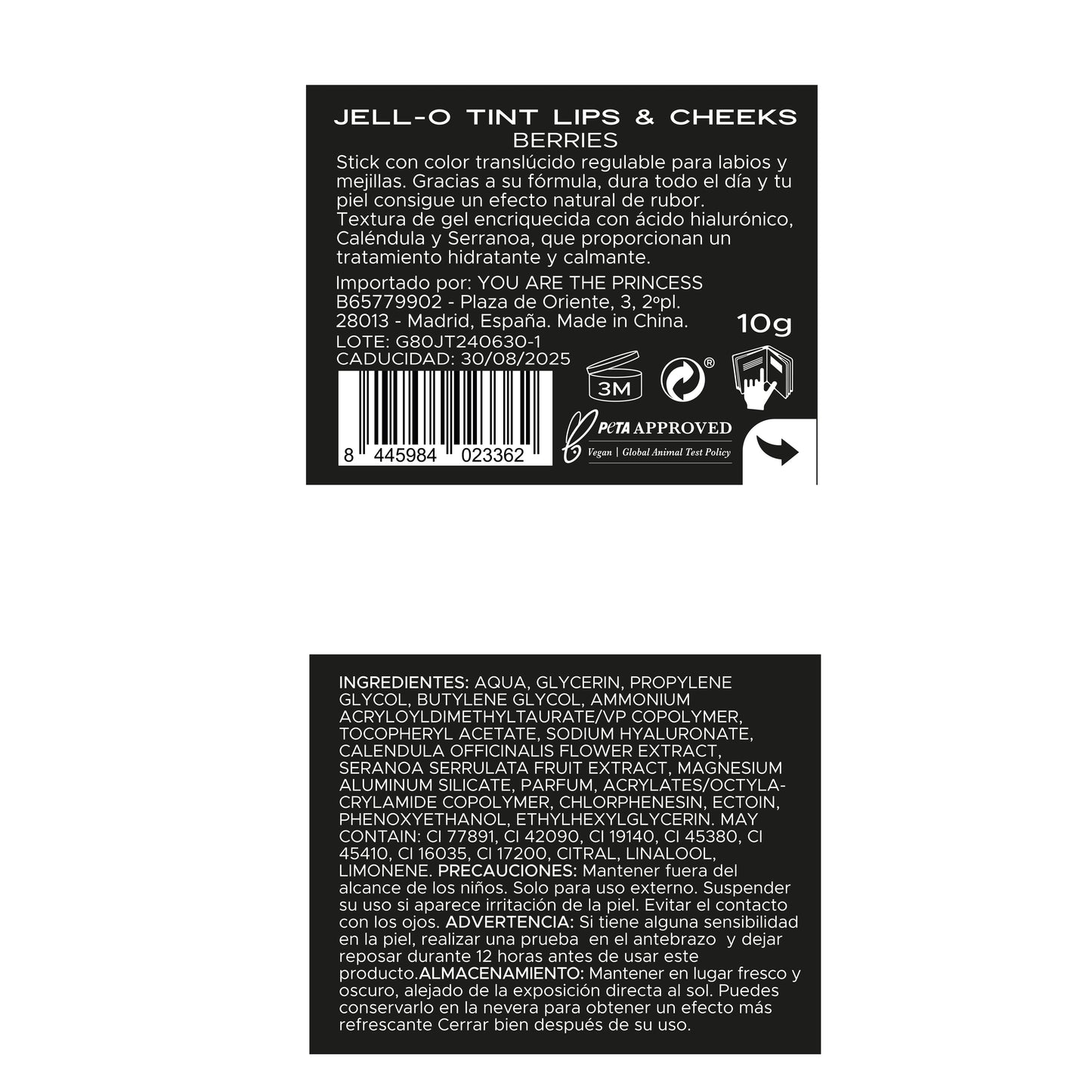 JELLY TINT LIPS & CHEEKS TINTE PARA LABIOS Y MEJILLAS