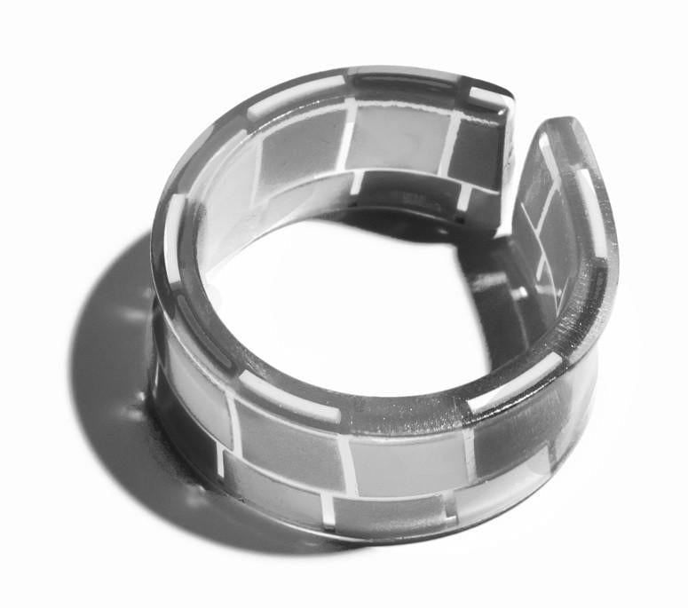 Anillo Resina Check Negro