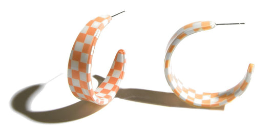 Pendientes Check Naranjas