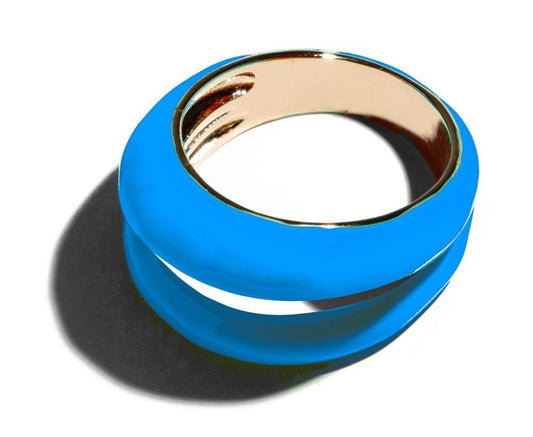 Anillo Doble Azul