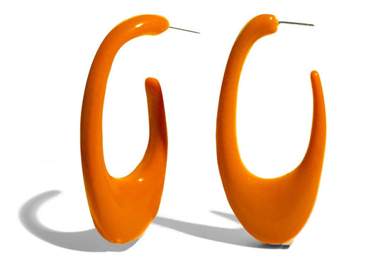 Pendientes Ovalados Naranjas