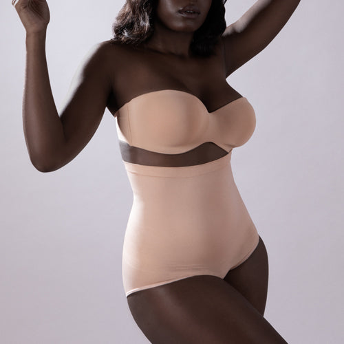 Culotte Moldeador de Cintura Alta Seamless Sculpt Beige