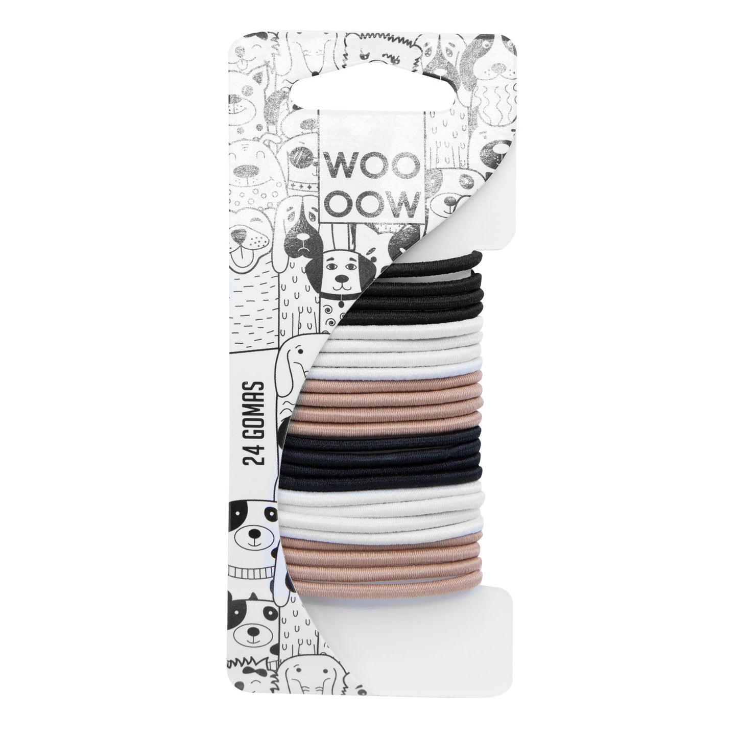 WOO OOW Set 24 Gomas Elasticas Finas Multicolor