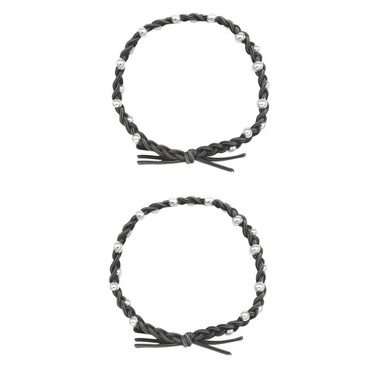 WOO OOW Set 2 Gomas Trenzadas Perlas
