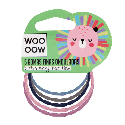 WOO OOW Set de 5 Gomas Finas Onduladas