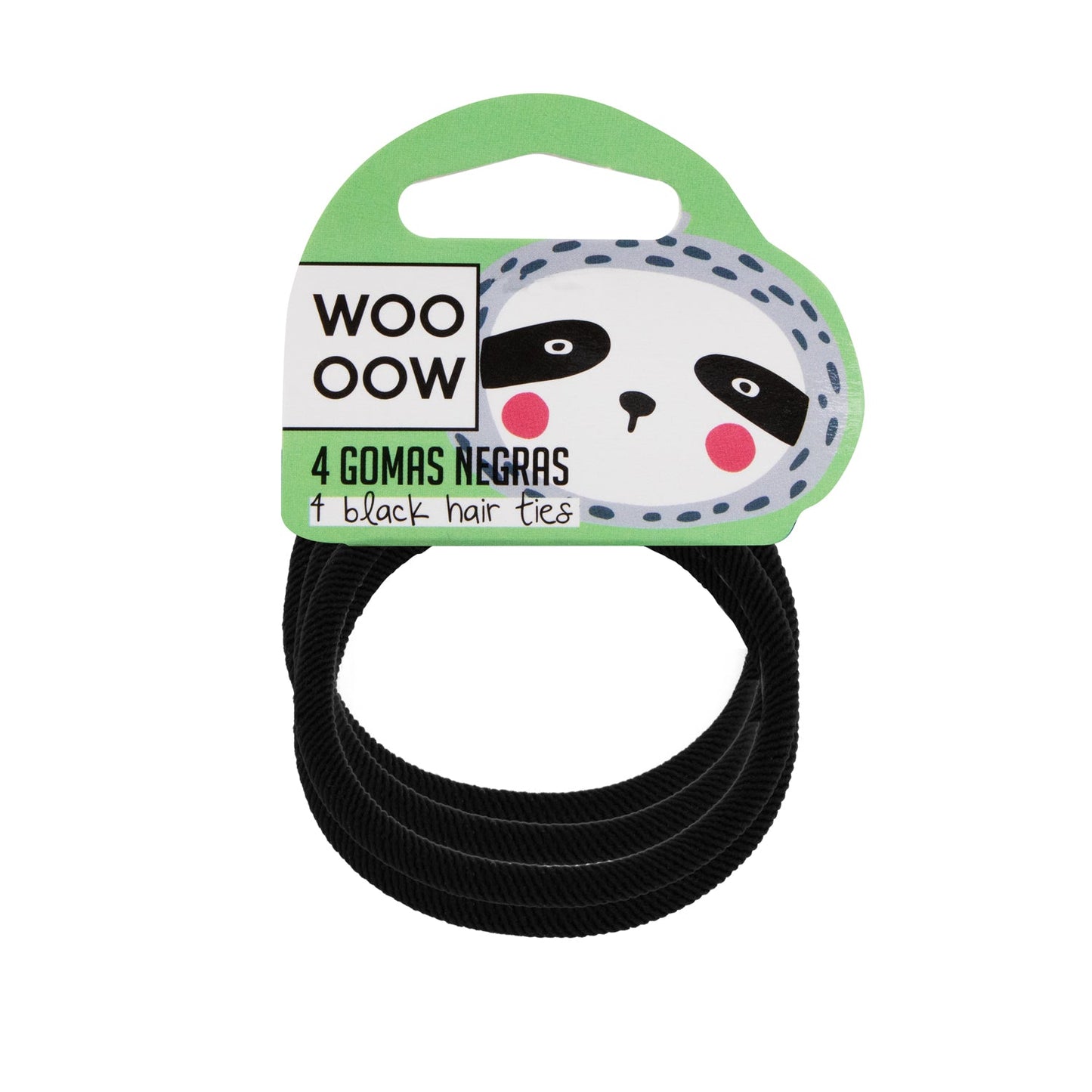 WOO OOW Set de 4 Gomas Elásticas Negras